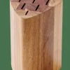CASA ACACIA Bloc à Couteaux Pour 6 Couteaux Naturel