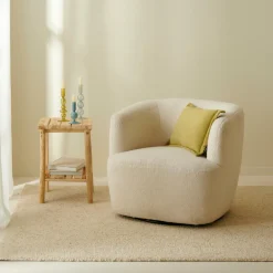 CASA AGNES Plaid Blanc Cassé