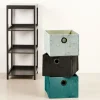 CASA BASIC Panier Pliable Noir