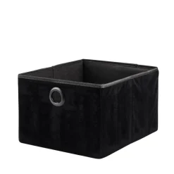 CASA BASIC Panier Pliable Noir