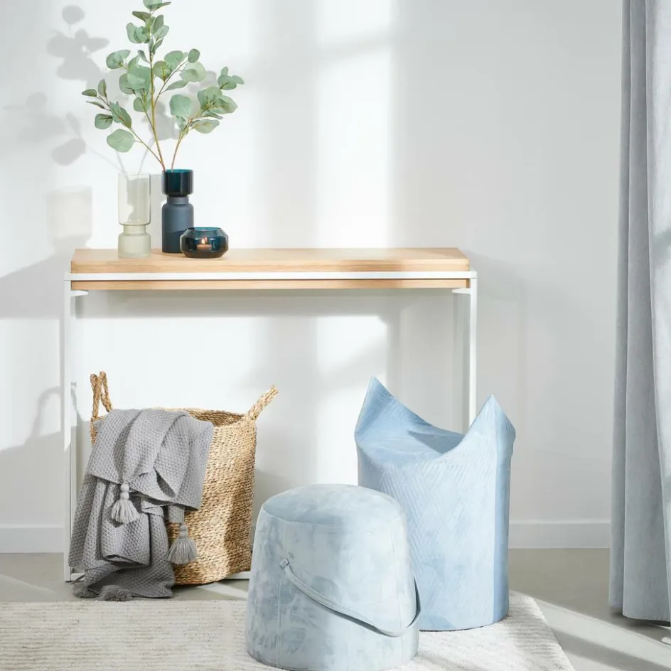 CASA BLOK Table Murale Blanc, Naturel