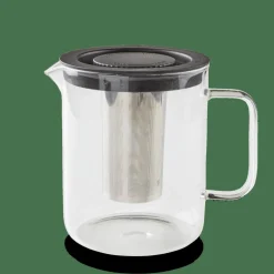 CASA CHAI Théière 1,5 L Noir, Transparent