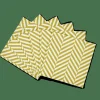 CASA CHEVRON Set De 20 Serviettes Vert