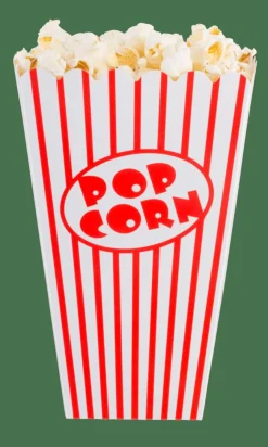 CASA CINEMA Gobelet Pop-corn Set De 8 Blanc, Rouge
