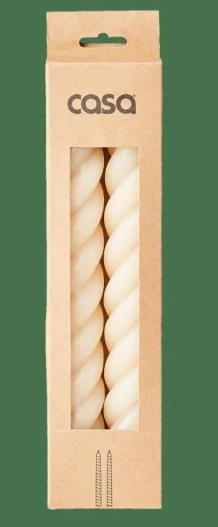 CASA CURL Bougies Set De 2 Beige