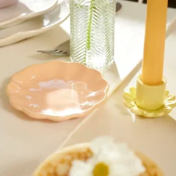 CASA DAHLIA Assiette Blanc