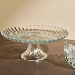 CASA DAHLITA Plat à Gâteau Transparent