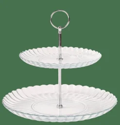 CASA DAHLITA Plat à Servir Avec 2 Niveaux Transparent
