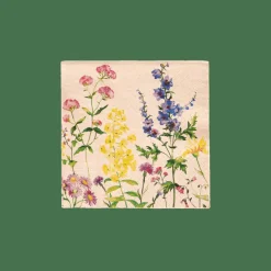 CASA ECO FLORAL Set De 20 Serviettes Diverses Couleurs