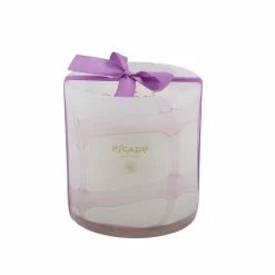 CASA ESCAPE PURPLE IRIS Bougie Parfumée Dans Un Verre Mauve Clair