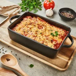 CASA FERO Plat à Lasagne Noir