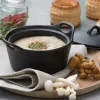 CASA FERO Pot Allant Au Four Avec Couvercle 40 CL Noir