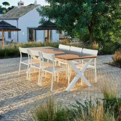 CASA FORMAX & MAVAS Set De Jardin Natural/blanc