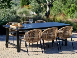 CASA FORMAX & ROYAN Set De Jardin Noir/natural