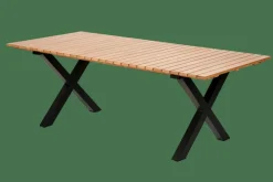 CASA FORMAX Table De Jardin Avec Pieds X Natural/noir