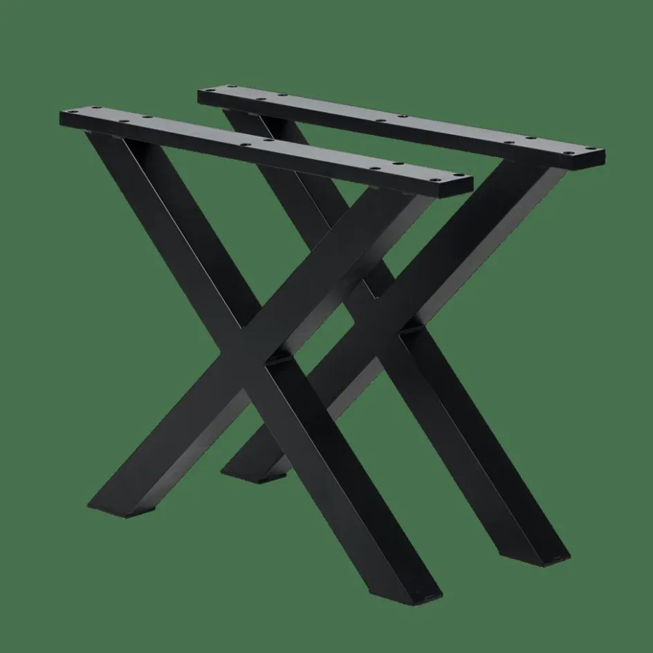 CASA FORMAX Table De Jardin Avec Pieds X Noir
