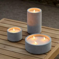 CASA FUEGO Bougie Solaire LED Gris Clair