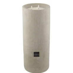 CASA FUEGO Bougie Solaire Led Gris Clair