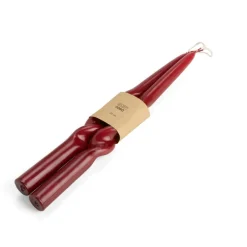 CASA GLOSSY Set De 2 Bougies Rouge Foncé