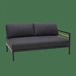 CASA HANNA Lounge Teck Banc Noir