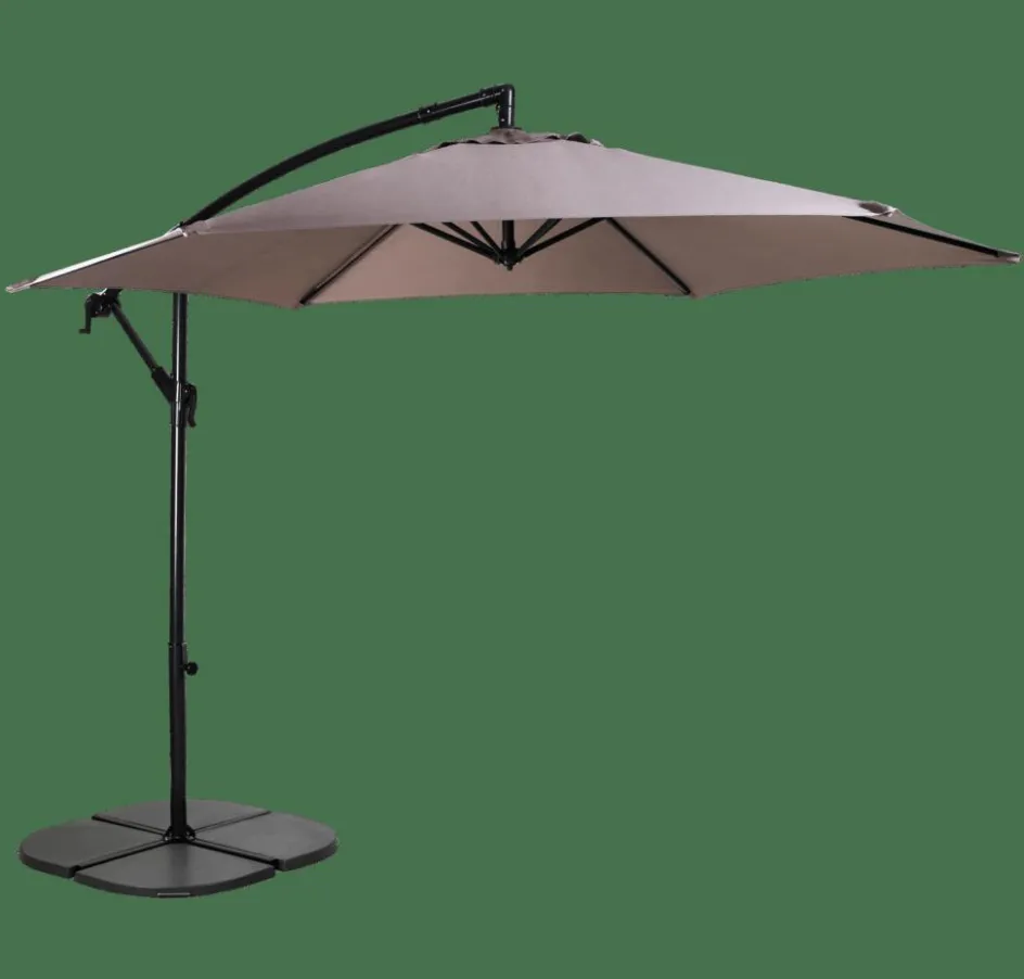 CASA HAWAI Parasol Déporté Sans Pied De Parasol Taupe