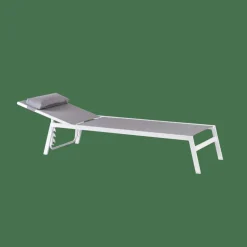 CASA HUGO Chaise Longue Blanc, Gris