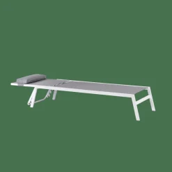CASA HUGO Chaise Longue Blanc, Gris