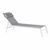 CASA HUGO Chaise Longue Set De 2 Blanc / Gris