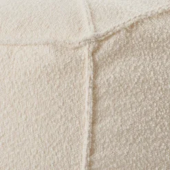 CASA JACKI Fauteuil Pouf Poire Blanc