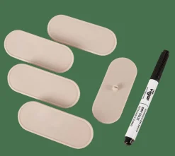 CASA JACQUI Storage étiquettes Et Feutre Pour Caisse Pliante Beige