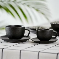 CASA MAGMA Tasse Et Soucoupe Expresso 11 CL Noir