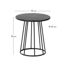 CASA MILLER Table D'appoint Noir