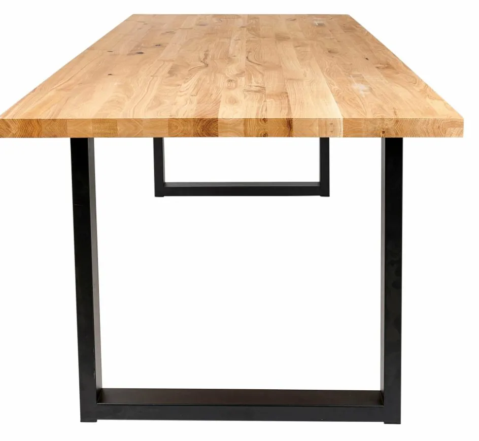 CASA NEW OAK Table à Manger Avec Pieds U En Métal
