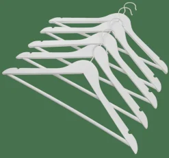 CASA NEW WOOD Cintres Set De 5 Blanc