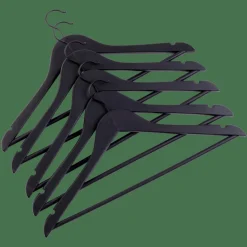 CASA NEW WOOD Cintres Set De 5 Noir