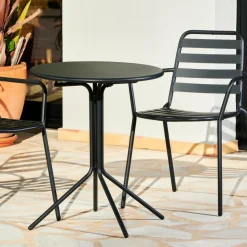 CASA OLAV Table Bistrot Noir