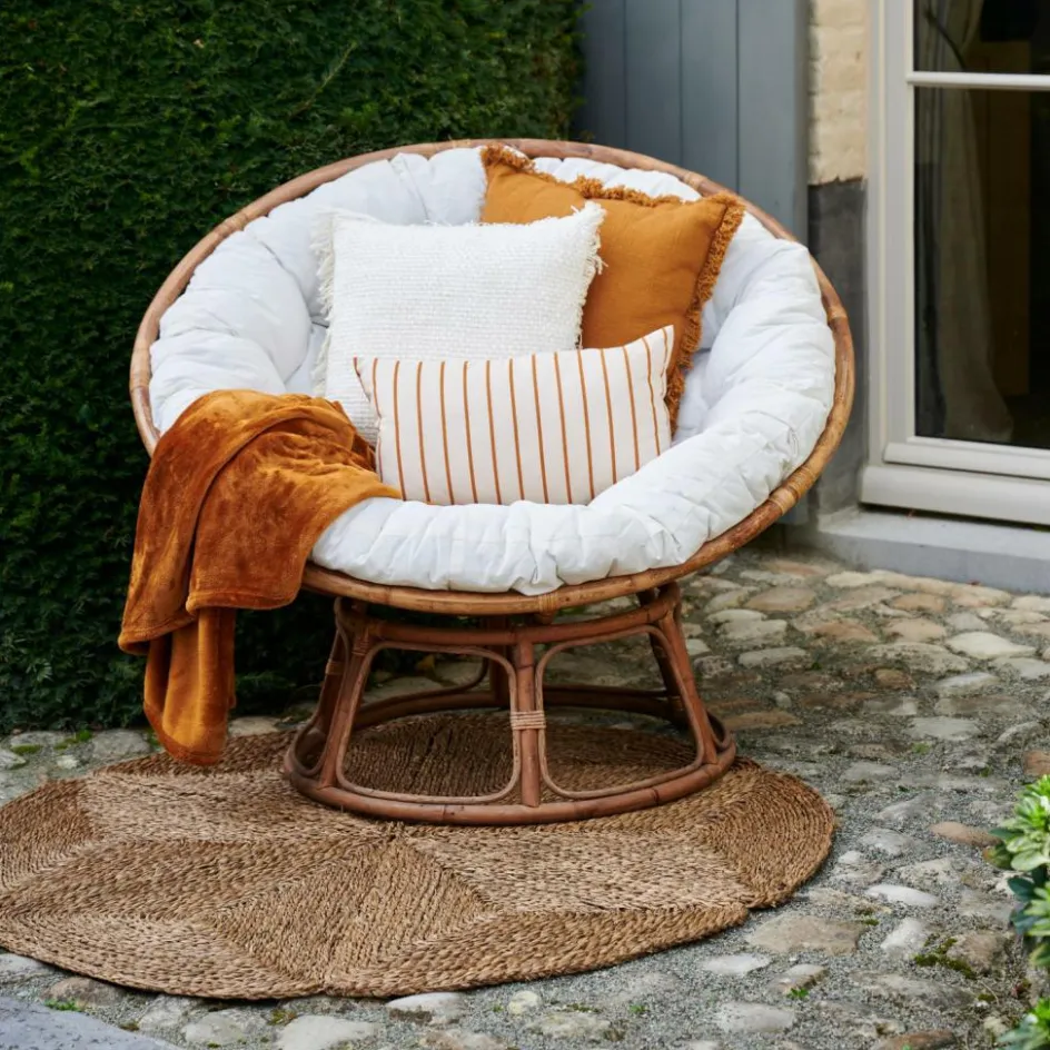 CASA PAPASAN Chaise Lounge Naturel, Blanc Cassé