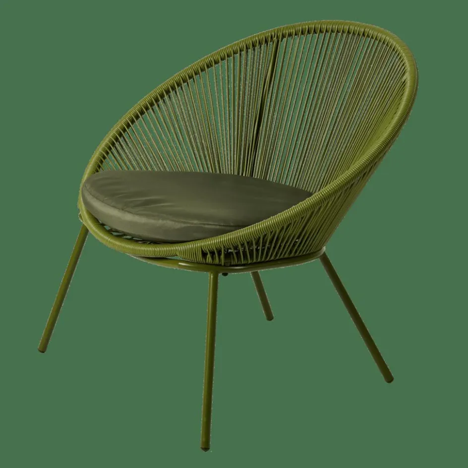 CASA PAPAYO Chaise Lounge Avec Coussin Vert