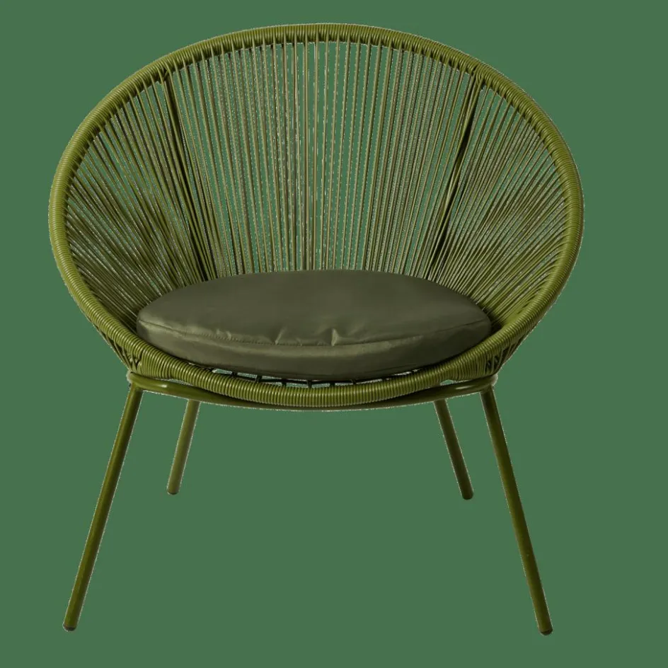 CASA PAPAYO Chaise Lounge Avec Coussin Vert