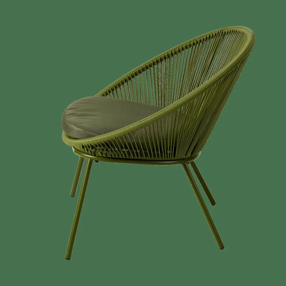 CASA PAPAYO Chaise Lounge Avec Coussin Vert