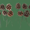 CASA PINECONE Pommes De Pin Set De 6 2 Couleurs Blanc, Argent