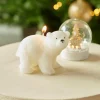 CASA POLA Bougie Ours Blanc Blanc