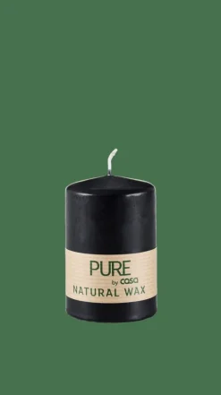 CASA PURE Bougie Cylindrique Noir