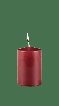 CASA PURE Bougie Cylindrique Rouge Foncé