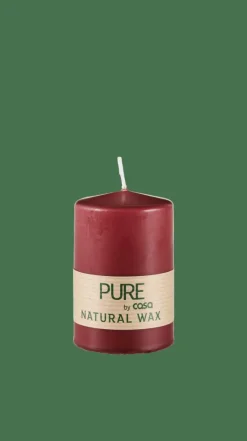 CASA PURE Bougie Cylindrique Rouge Foncé