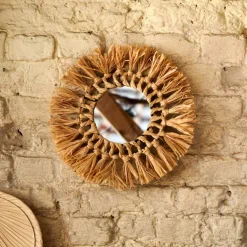 CASA RAFFIA Photophore Naturel