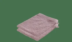 CASA RECYCLE Gants De Toilette Set De 2 Mauve