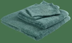 CASA RECYCLE Gants De Toilette Set De 2 Aqua