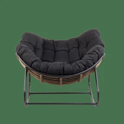 CASA ROCKO Chaise à Bascule Noir