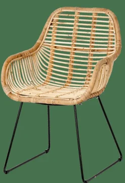CASA ROTAN Chaise De Salle à Manger Naturel